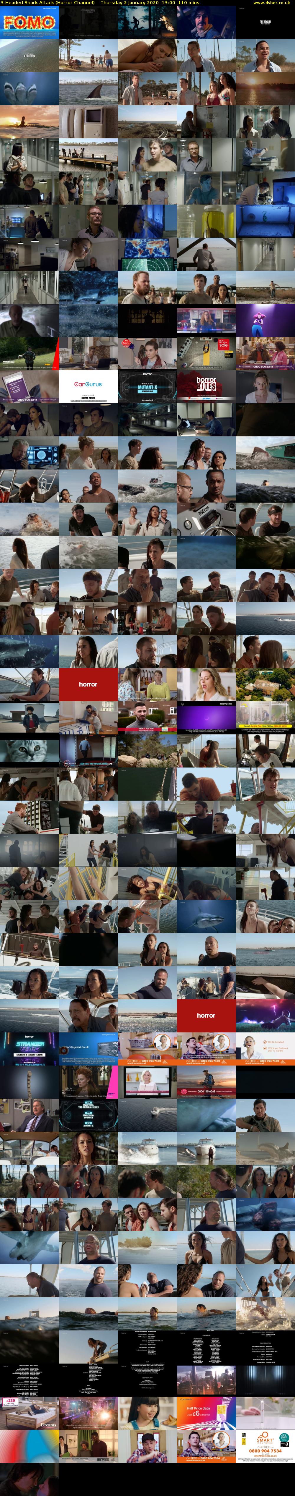 3-Headed Shark Attack (Horror Channel) Thursday 2 January 2020 13:00 - 14:50