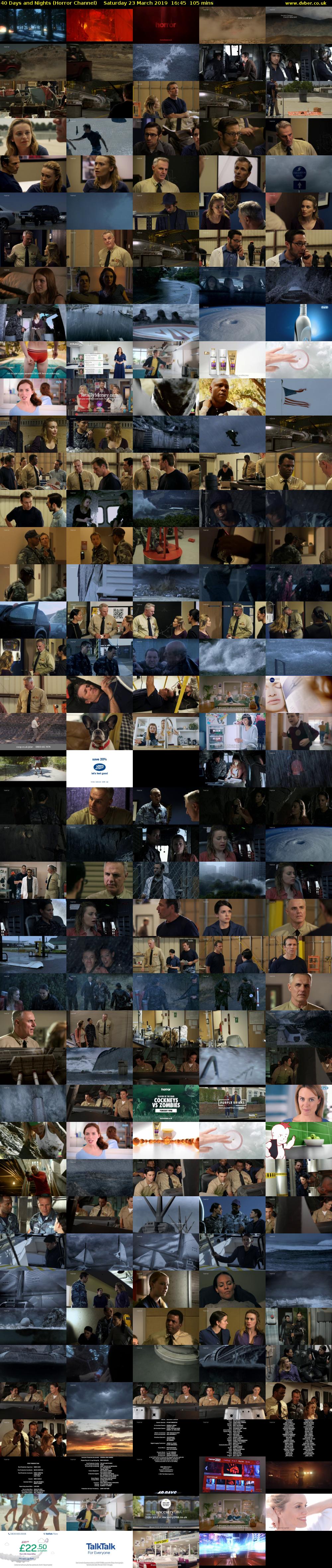 40 Days and Nights (Horror Channel) Saturday 23 March 2019 16:45 - 18:30