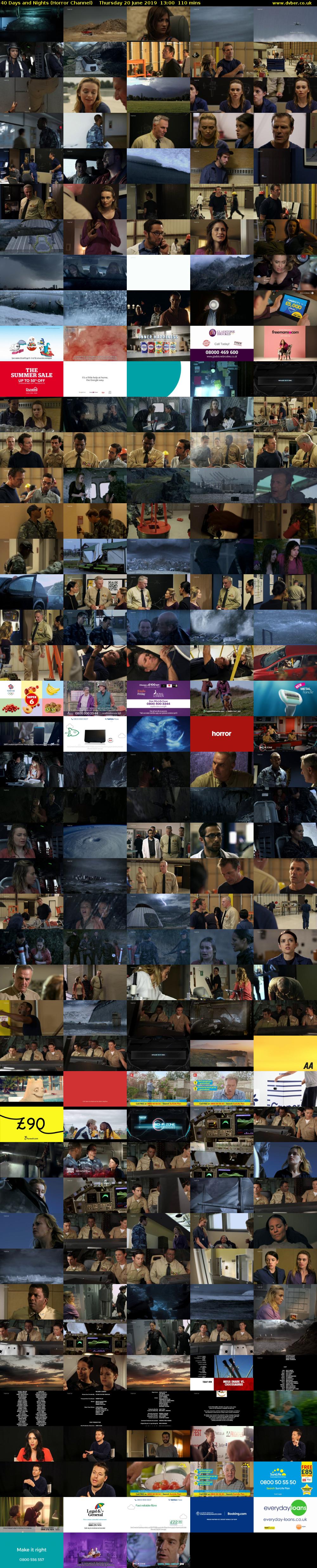 40 Days and Nights (Horror Channel) Thursday 20 June 2019 13:00 - 14:50