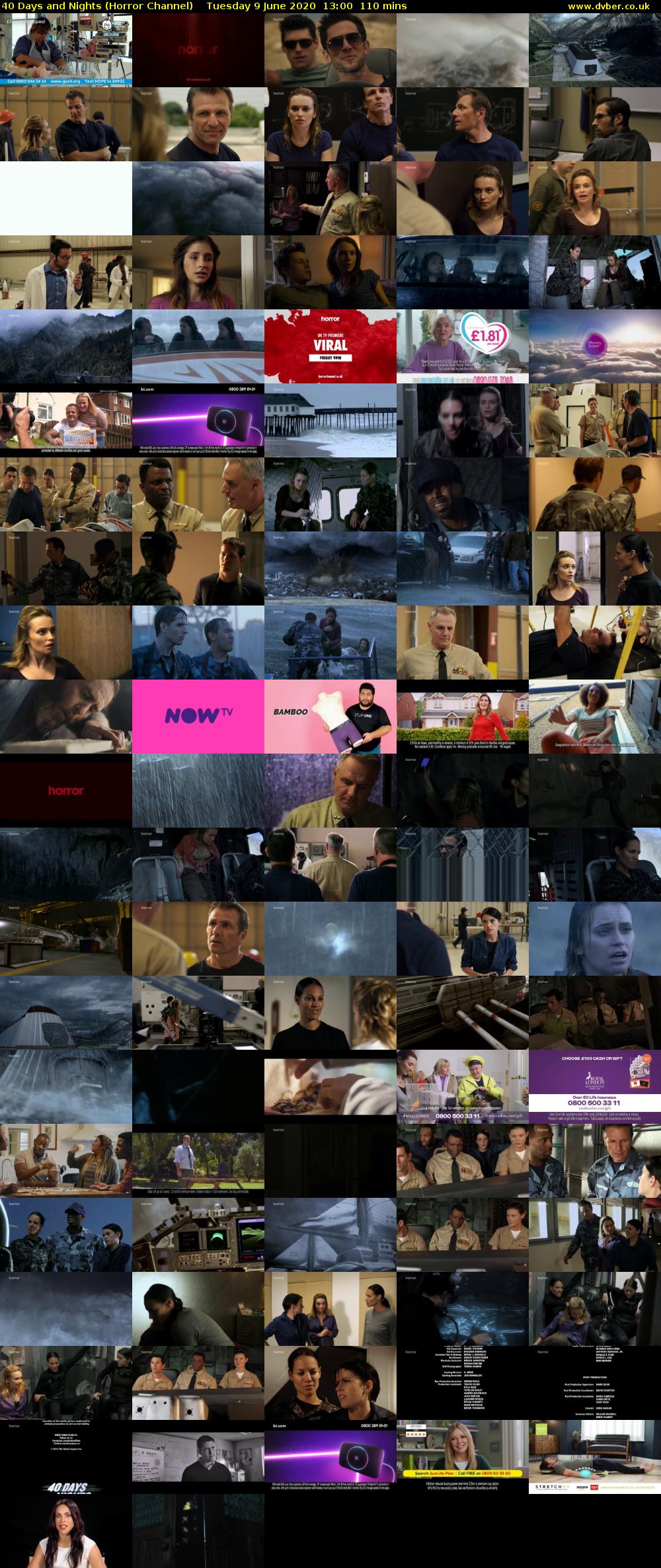 40 Days and Nights (Horror Channel) Tuesday 9 June 2020 13:00 - 14:50