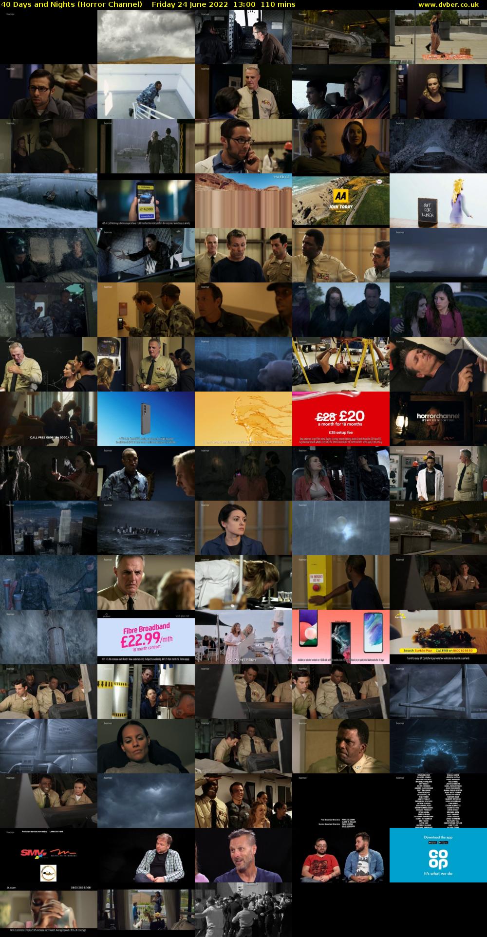 40 Days and Nights (Horror Channel) Friday 24 June 2022 13:00 - 14:50