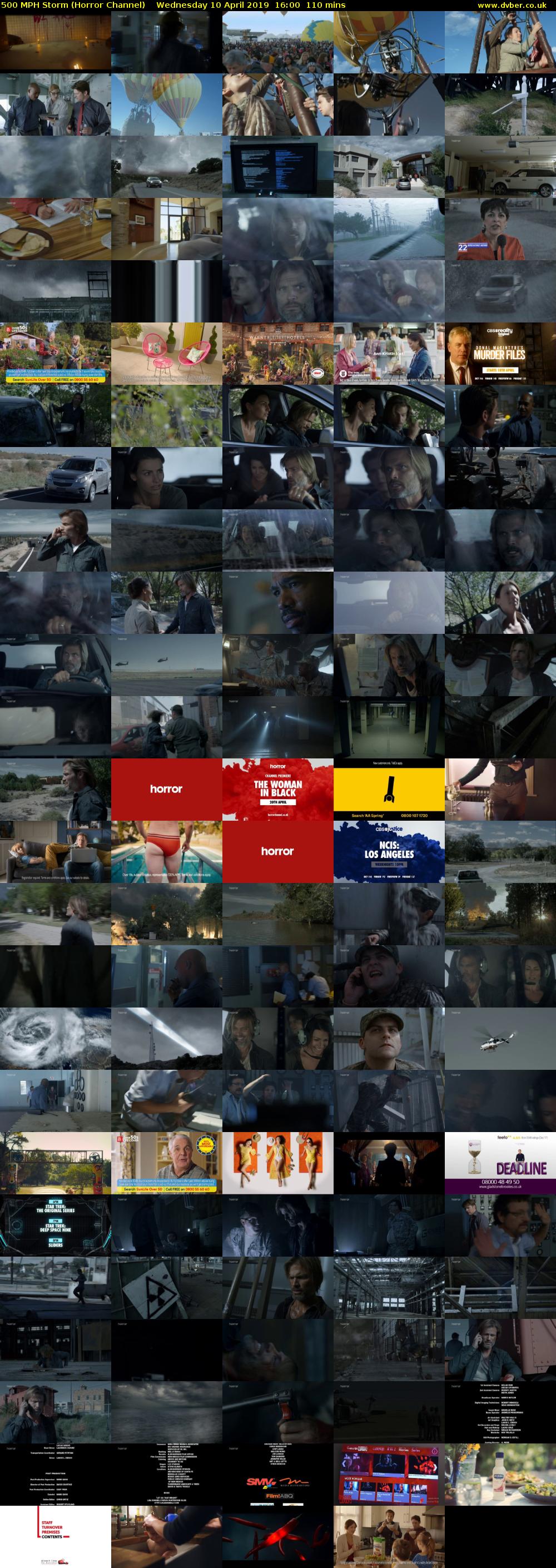 500 MPH Storm (Horror Channel) Wednesday 10 April 2019 16:00 - 17:50