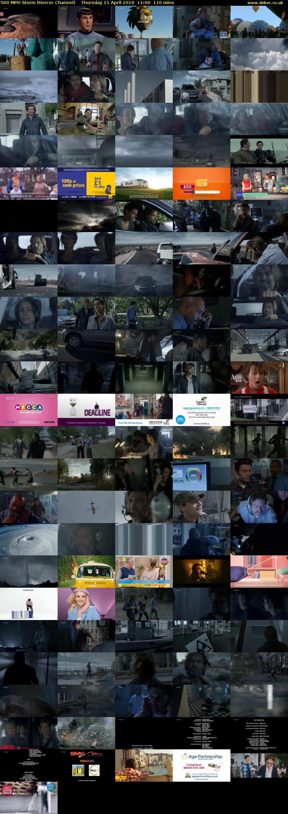 500 MPH Storm (Horror Channel) Thursday 11 April 2019 11:00 - 12:50