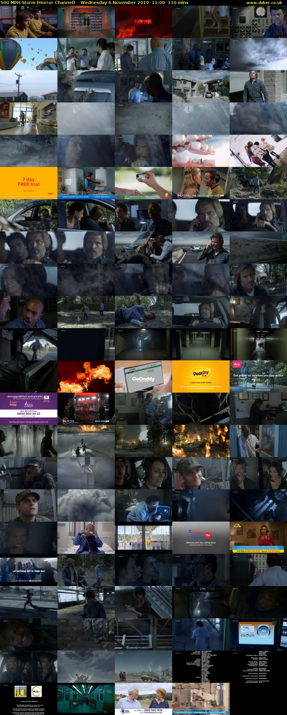 500 MPH Storm (Horror Channel) Wednesday 6 November 2019 11:00 - 12:50