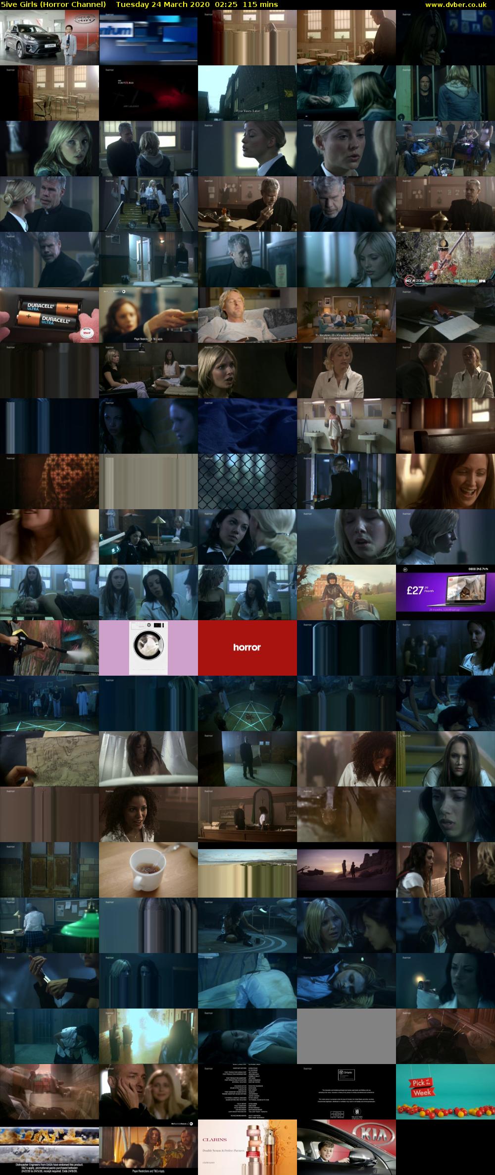 5ive Girls (Horror Channel) Tuesday 24 March 2020 02:25 - 04:20