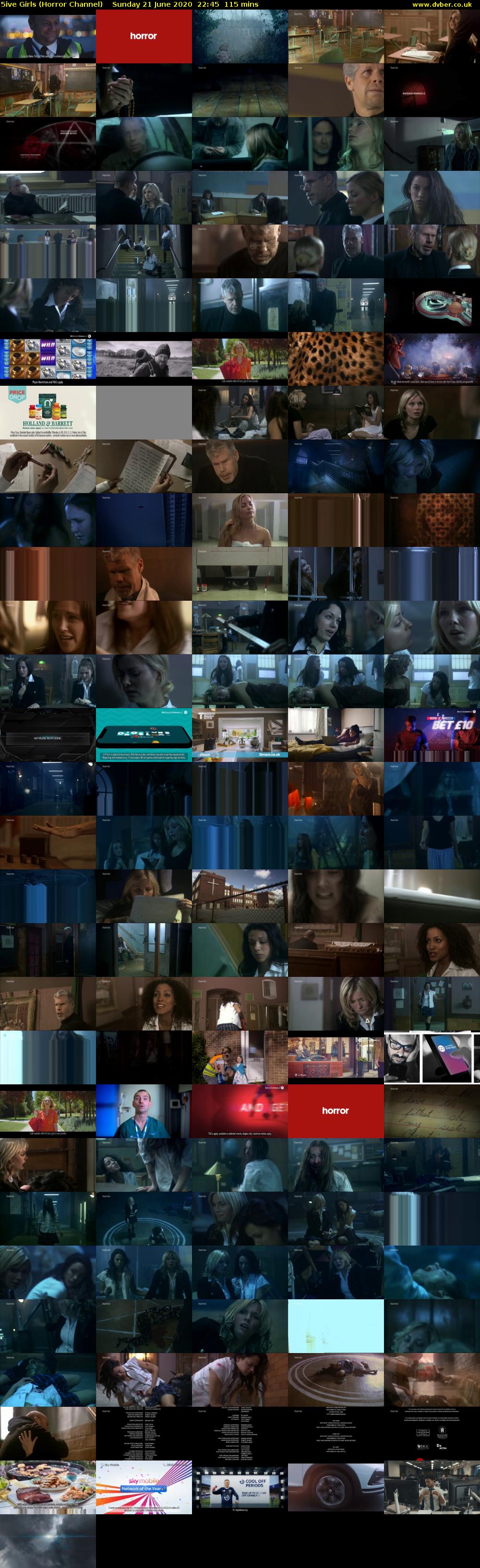 5ive Girls (Horror Channel) Sunday 21 June 2020 22:45 - 00:40