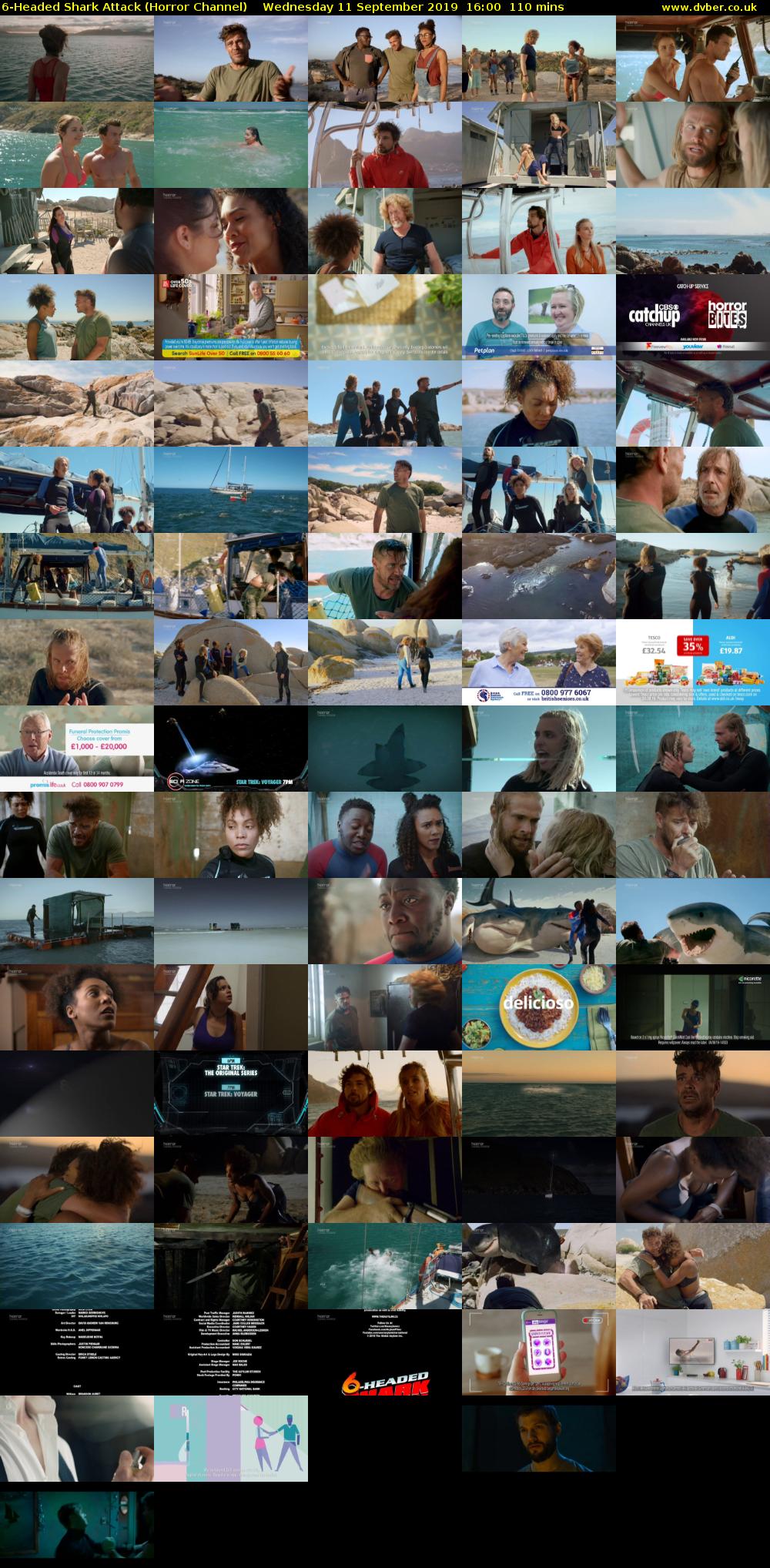 6-Headed Shark Attack (Horror Channel) Wednesday 11 September 2019 16:00 - 17:50