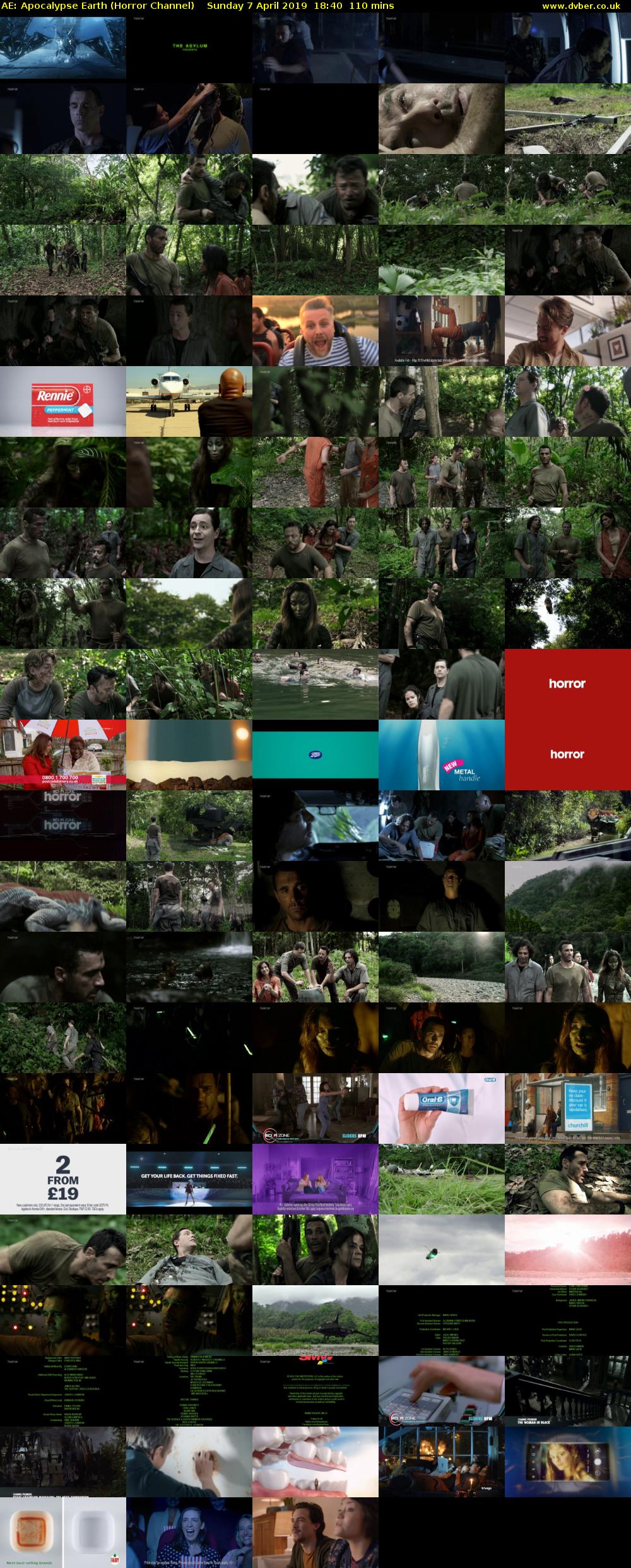 AE: Apocalypse Earth (Horror Channel) Sunday 7 April 2019 18:40 - 20:30