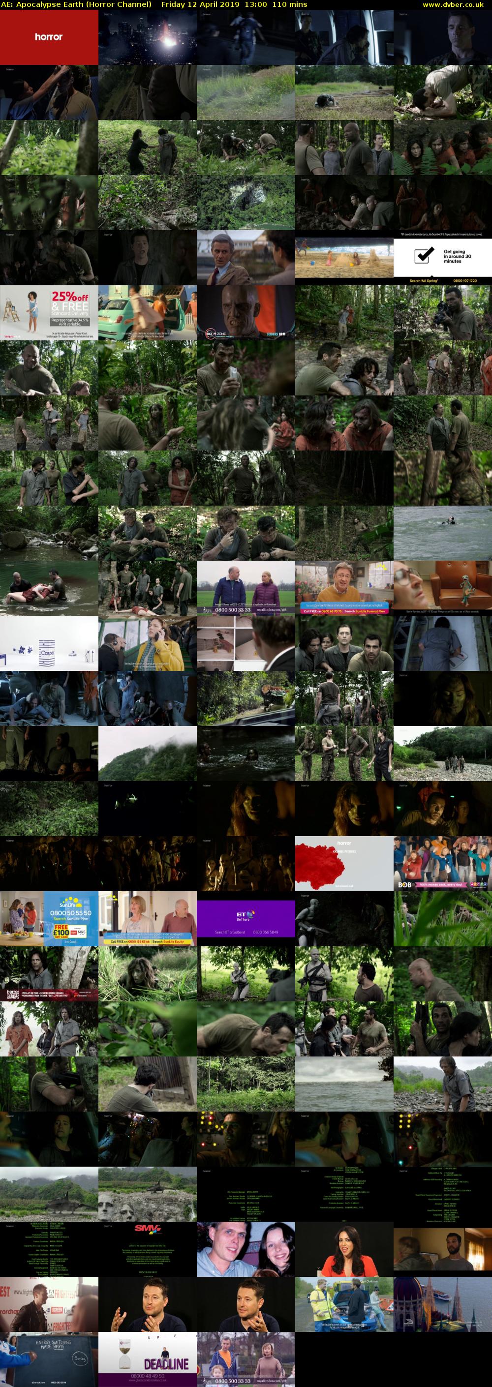 AE: Apocalypse Earth (Horror Channel) Friday 12 April 2019 13:00 - 14:50
