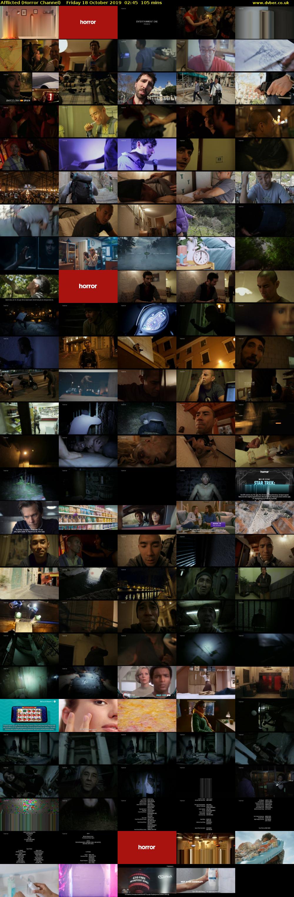 Afflicted (Horror Channel) Friday 18 October 2019 02:45 - 04:30