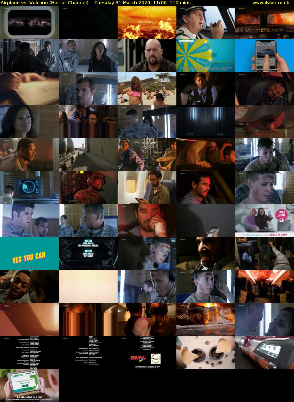 Airplane vs. Volcano (Horror Channel) Tuesday 31 March 2020 11:00 - 12:50