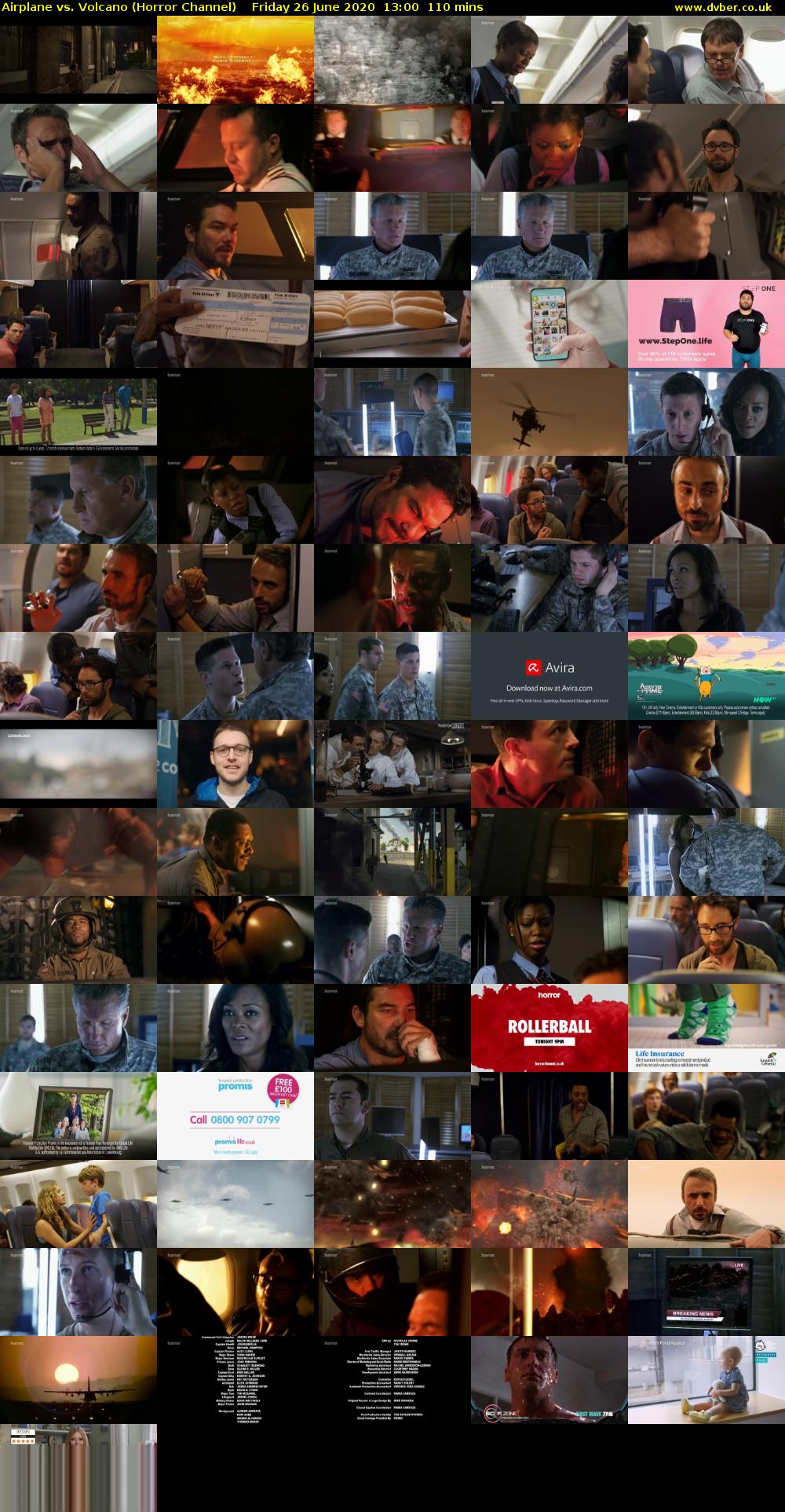 Airplane vs. Volcano (Horror Channel) Friday 26 June 2020 13:00 - 14:50