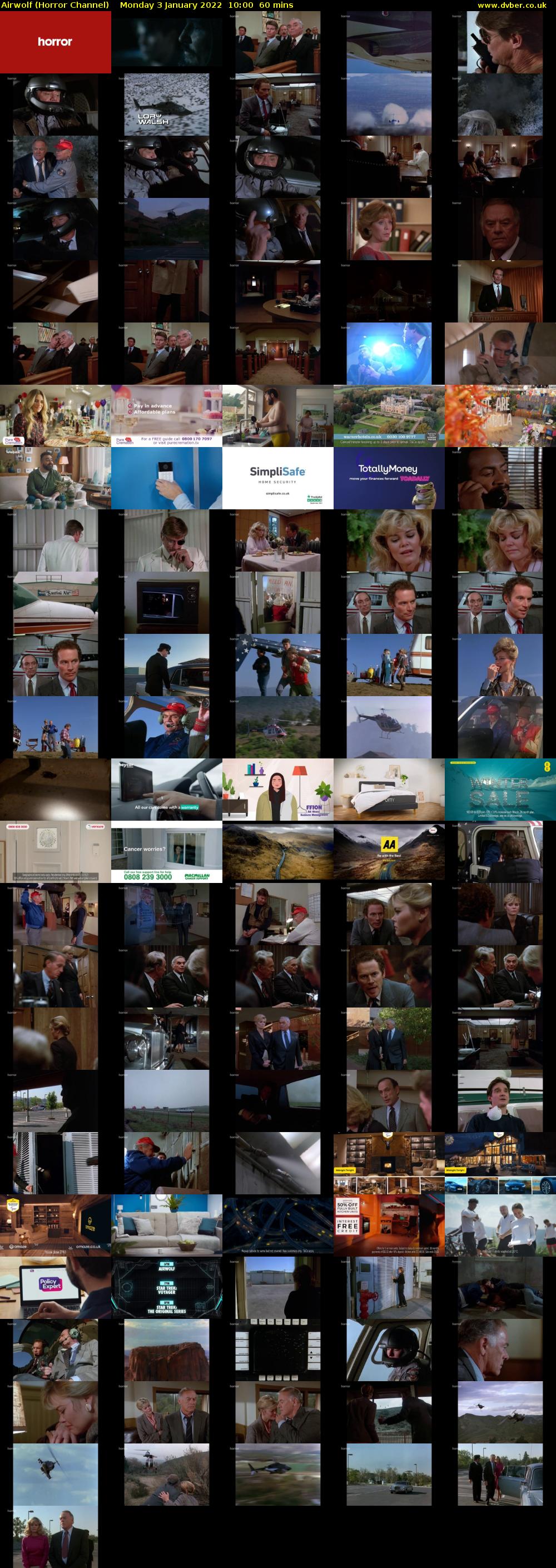 Airwolf (Horror Channel) Monday 3 January 2022 10:00 - 11:00
