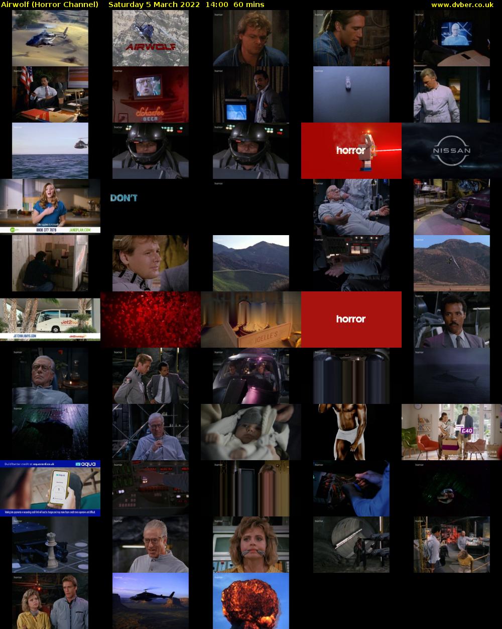Airwolf (Horror Channel) Saturday 5 March 2022 14:00 - 15:00