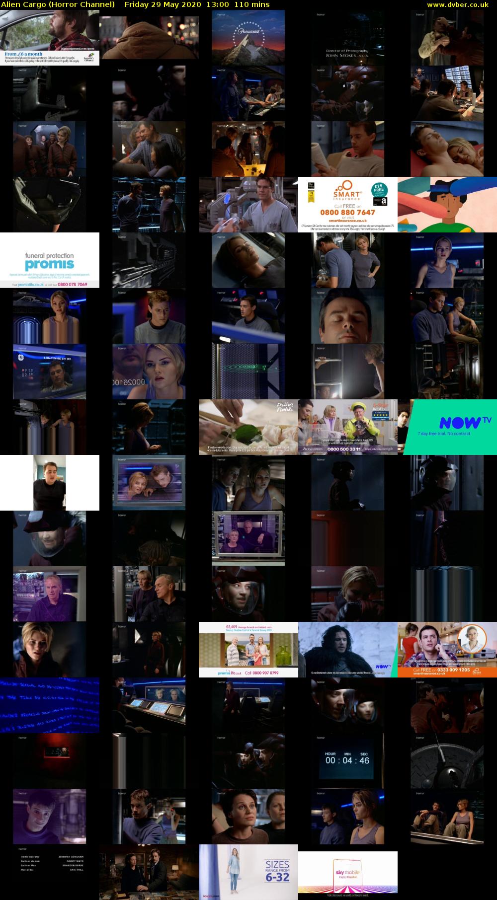 Alien Cargo (Horror Channel) Friday 29 May 2020 13:00 - 14:50