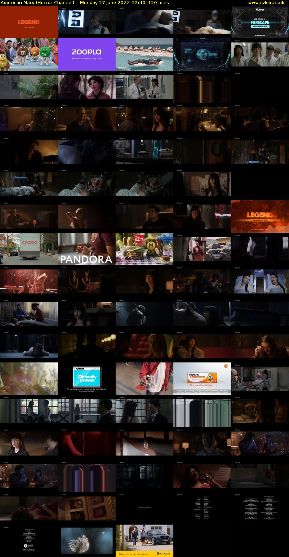 American Mary (Horror Channel) Monday 27 June 2022 22:40 - 00:40