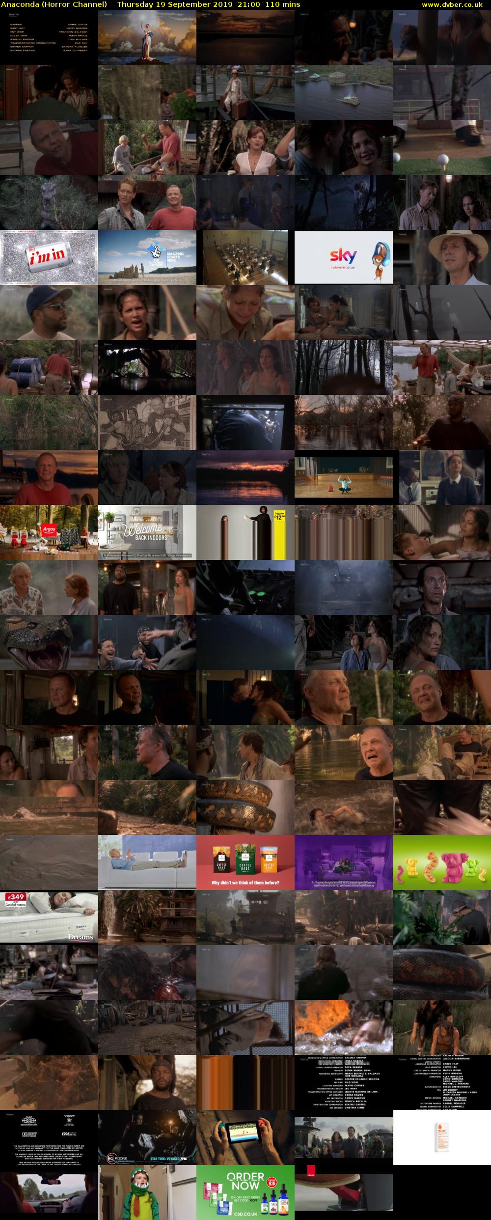 Anaconda (Horror Channel) Thursday 19 September 2019 21:00 - 22:50