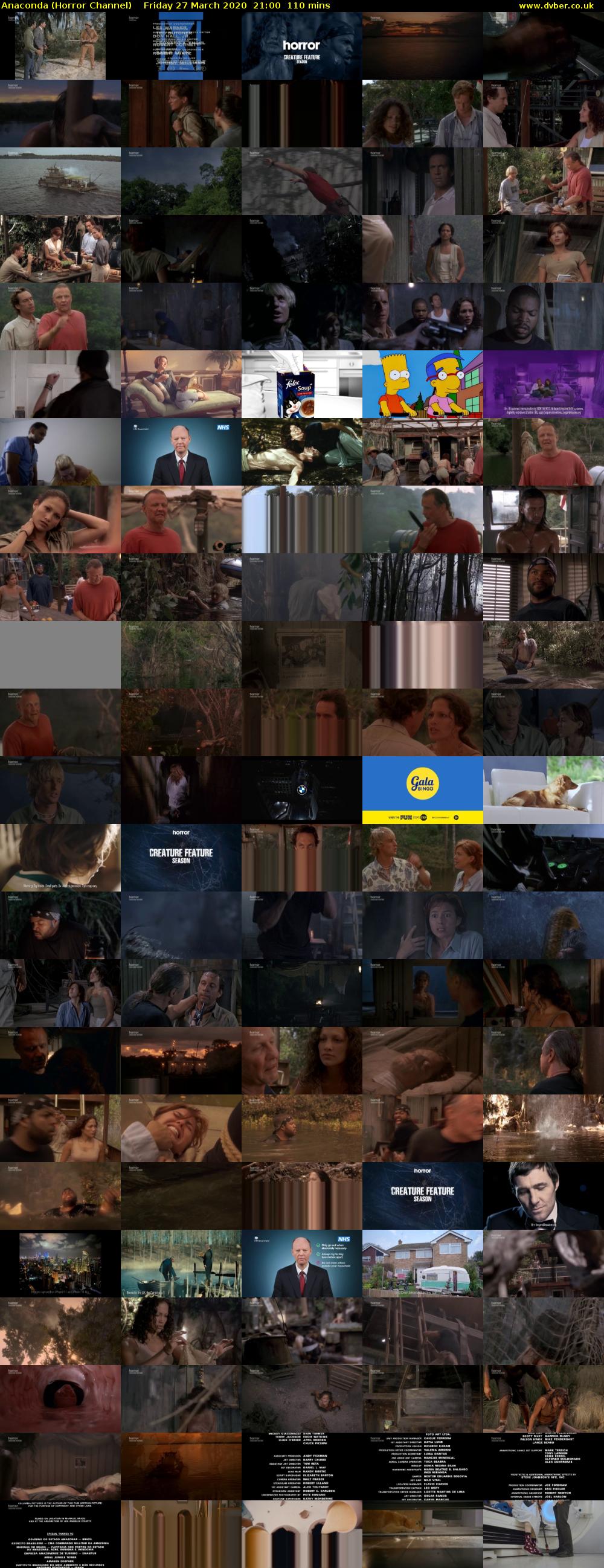 Anaconda (Horror Channel) Friday 27 March 2020 21:00 - 22:50