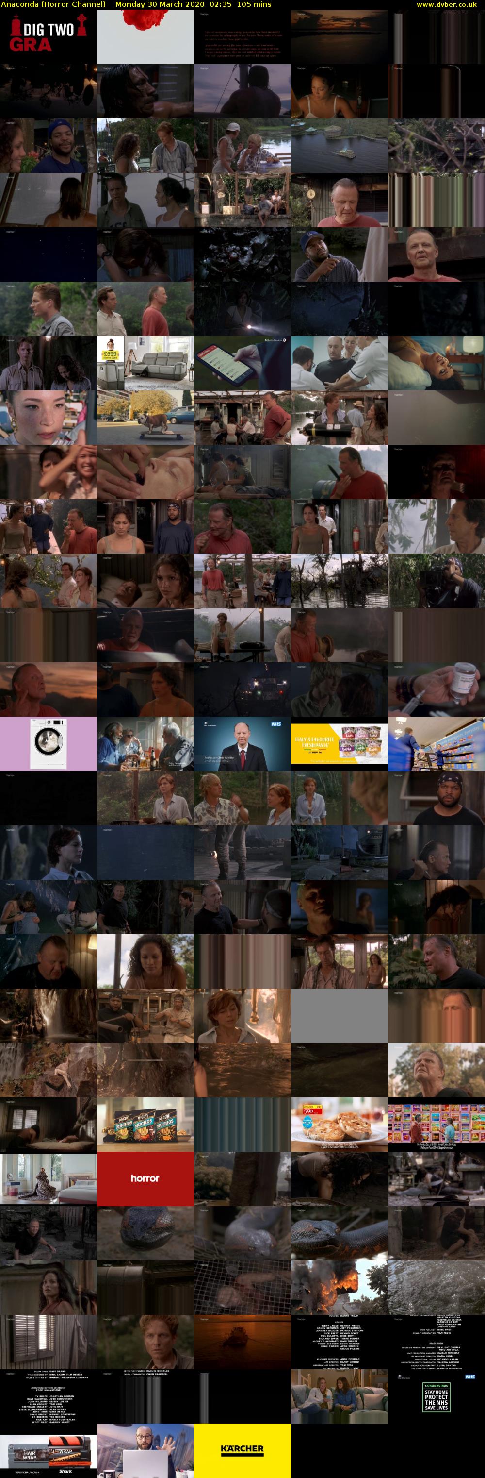 Anaconda (Horror Channel) Monday 30 March 2020 02:35 - 04:20