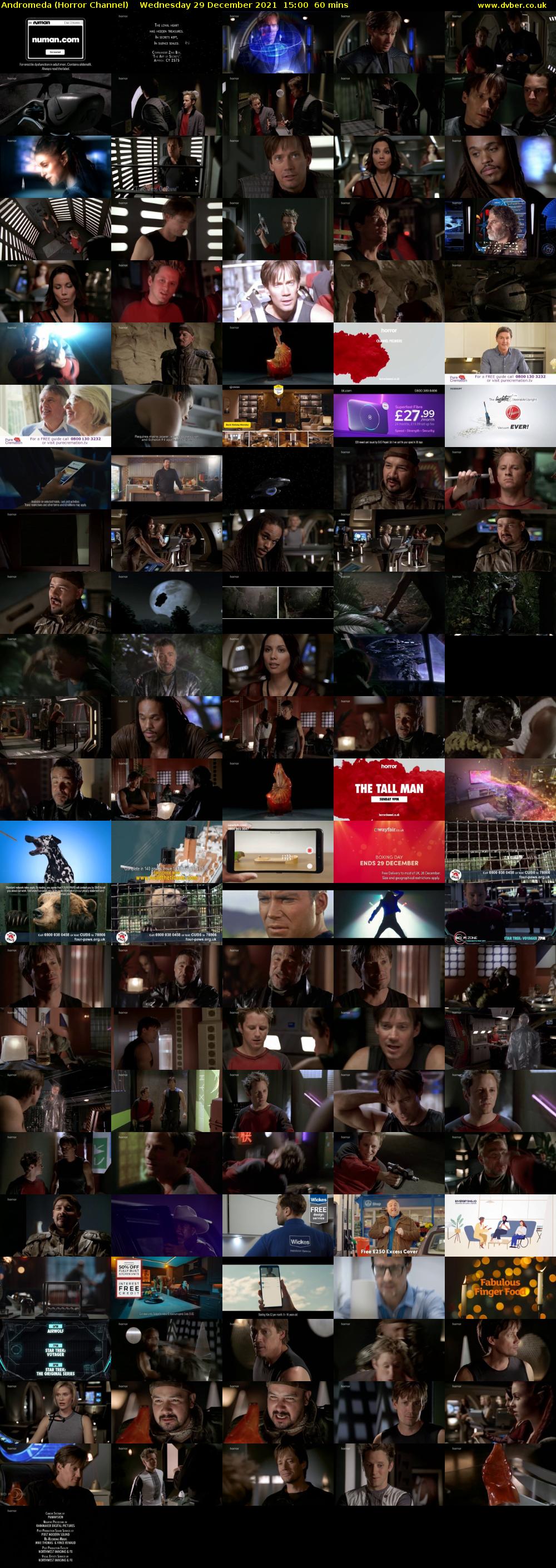 Andromeda (Horror Channel) Wednesday 29 December 2021 15:00 - 16:00