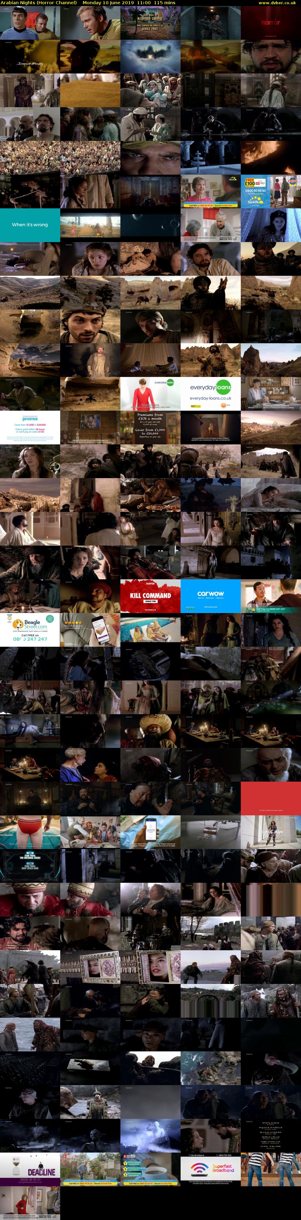 Arabian Nights (Horror Channel) Monday 10 June 2019 11:00 - 12:55