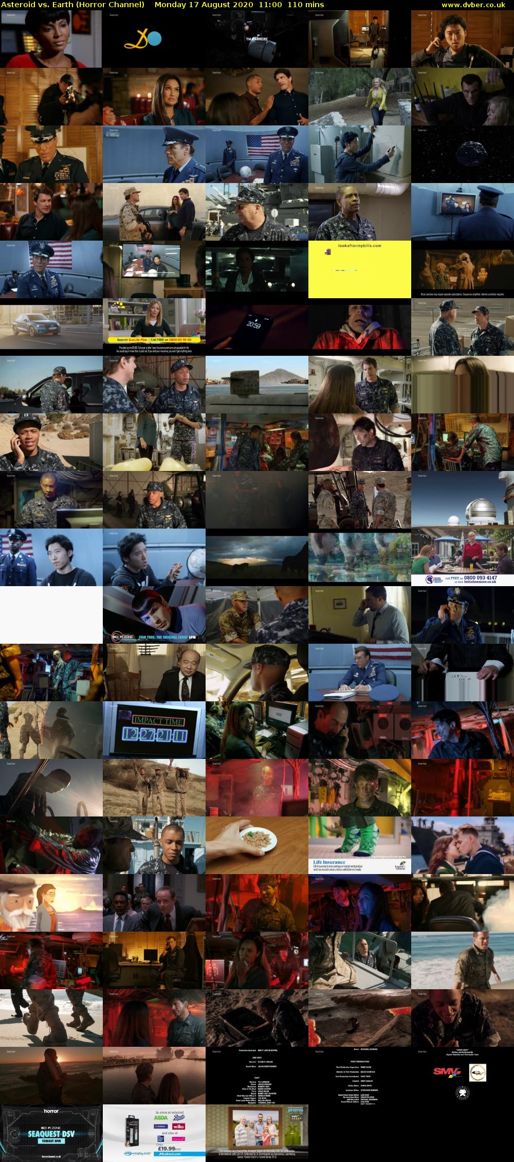 Asteroid vs. Earth (Horror Channel) Monday 17 August 2020 11:00 - 12:50