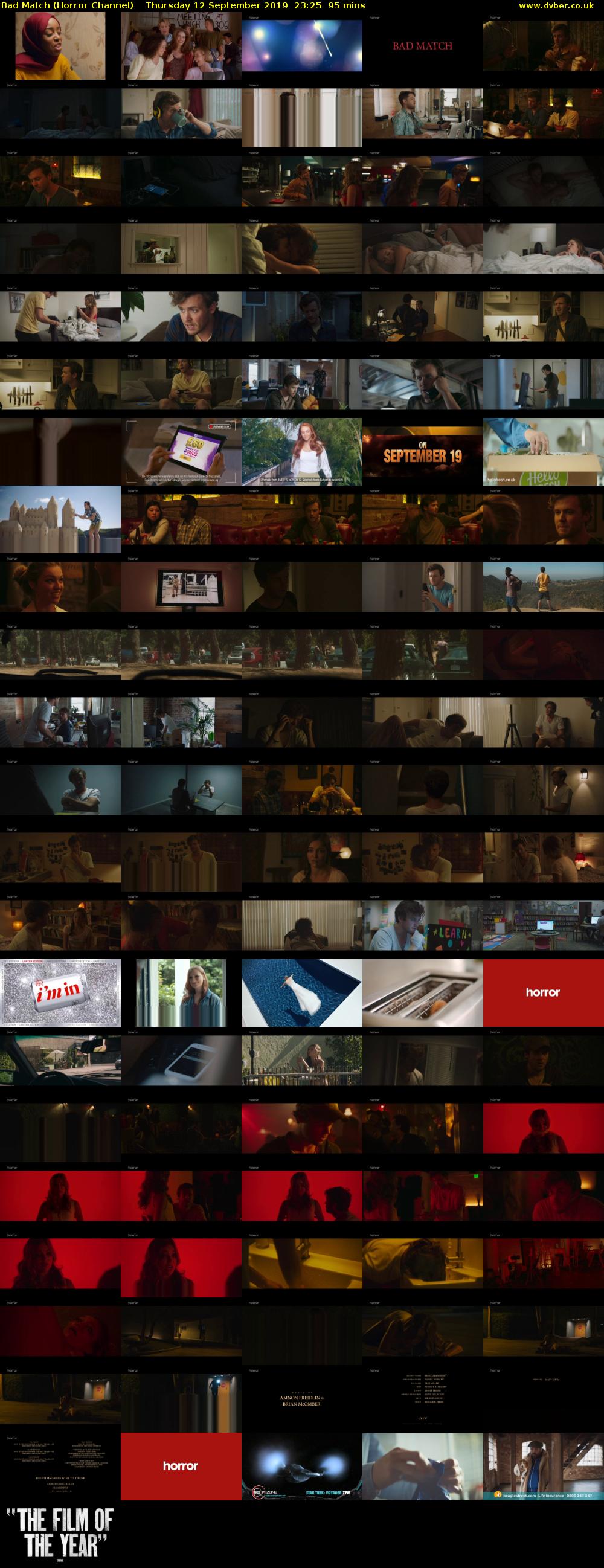 Bad Match (Horror Channel) Thursday 12 September 2019 23:25 - 01:00