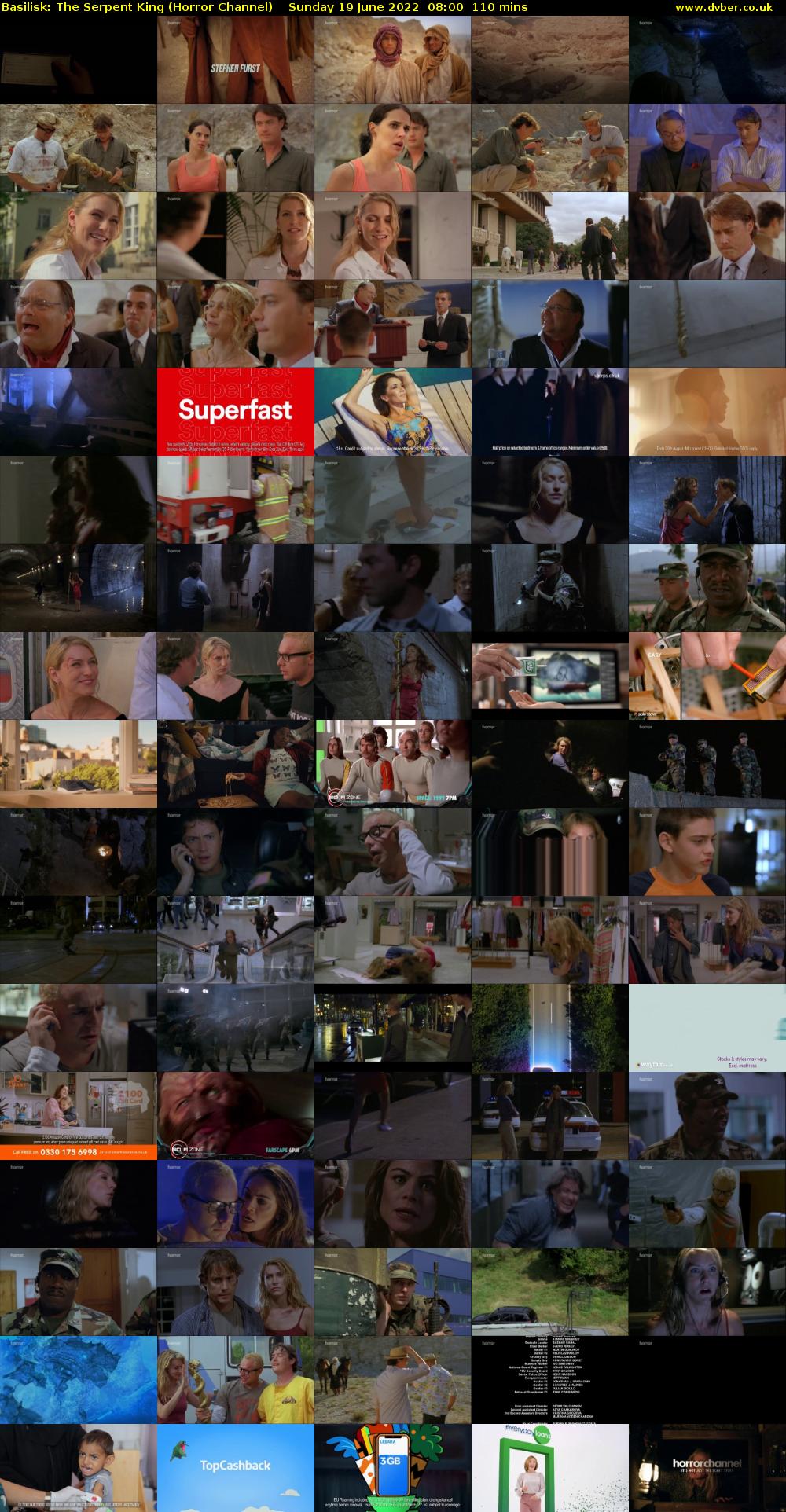 Basilisk: The Serpent King (Horror Channel) Sunday 19 June 2022 08:00 - 09:50