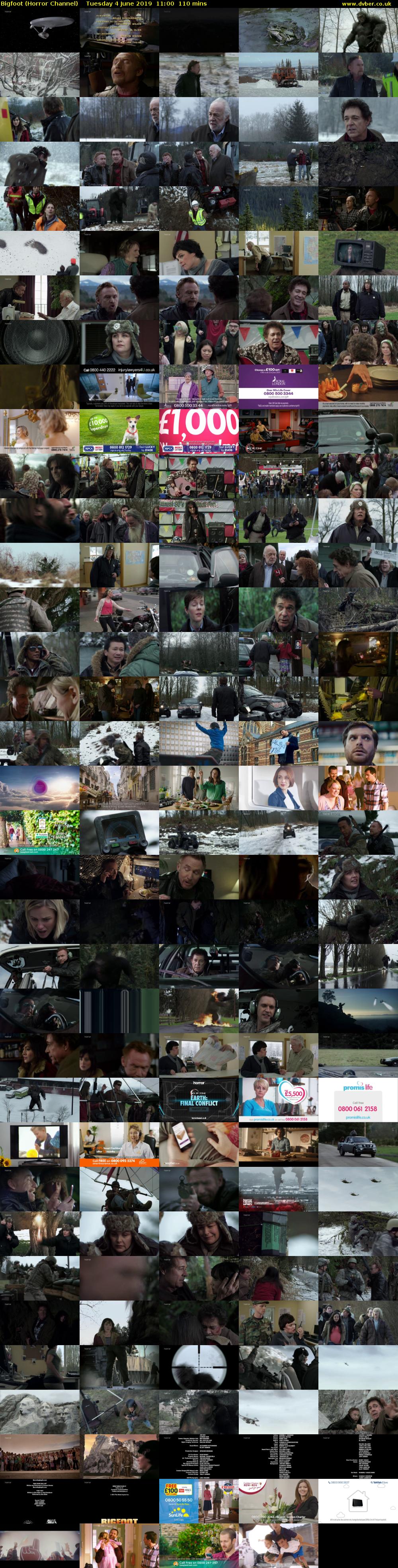 Bigfoot (Horror Channel) Tuesday 4 June 2019 11:00 - 12:50