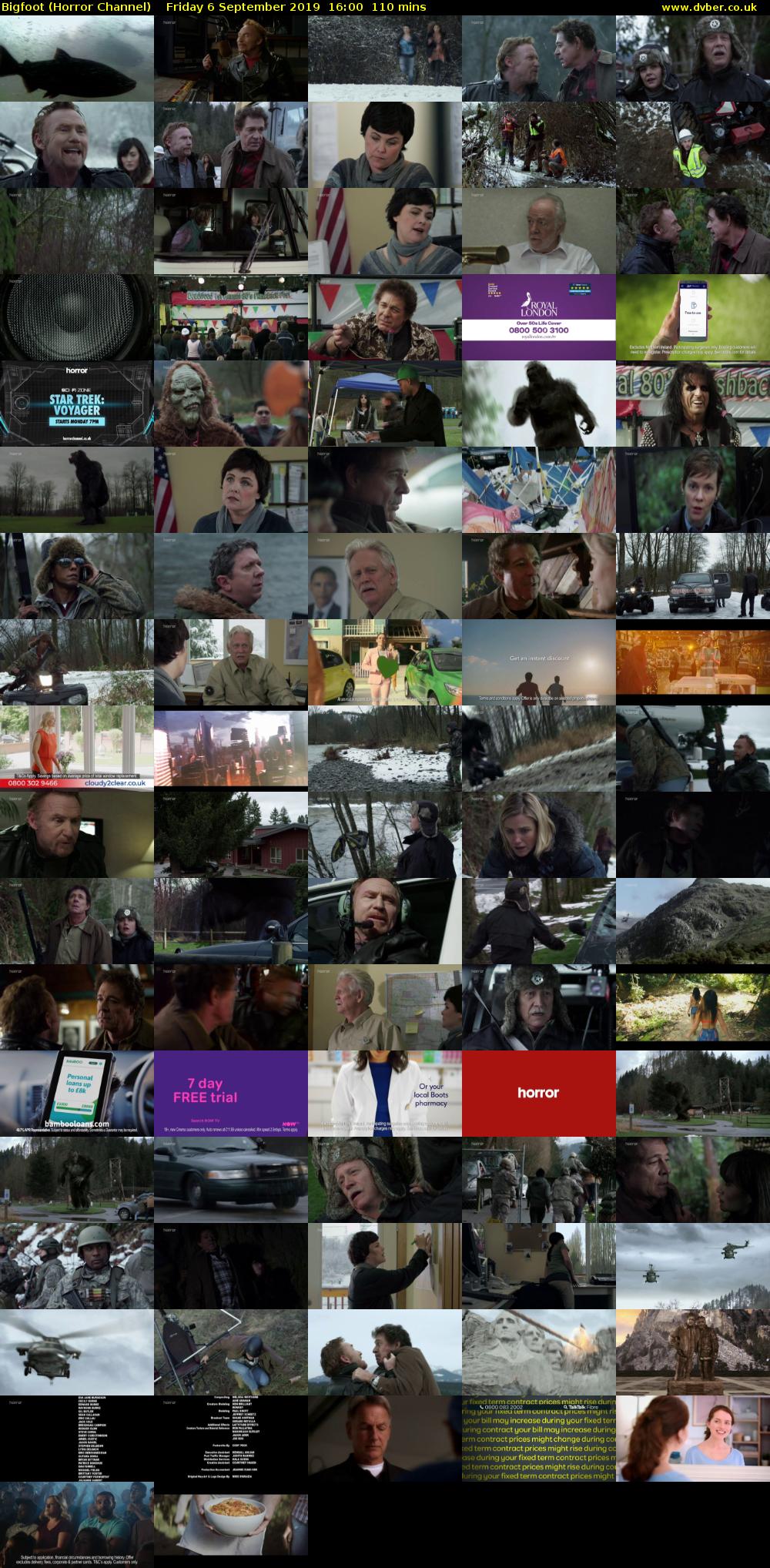 Bigfoot (Horror Channel) Friday 6 September 2019 16:00 - 17:50