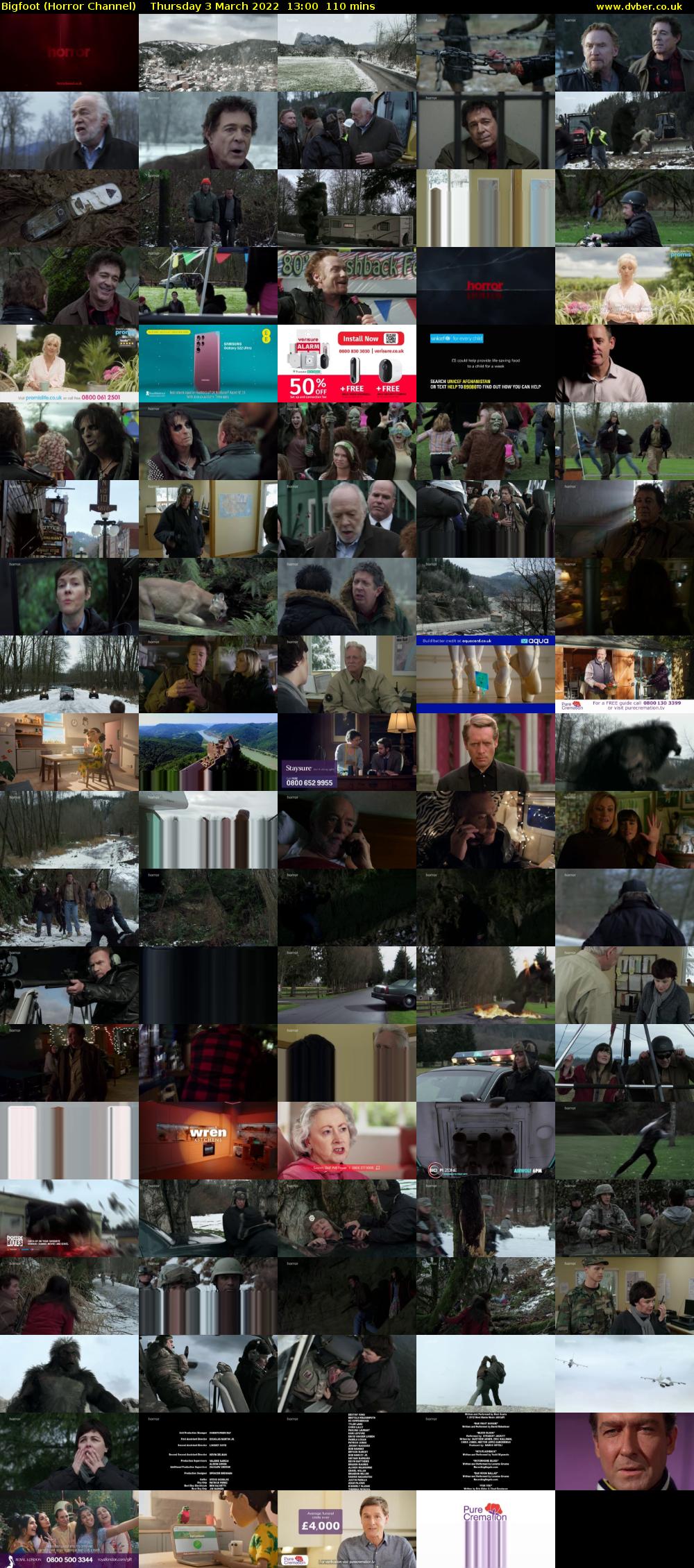 Bigfoot (Horror Channel) Thursday 3 March 2022 13:00 - 14:50