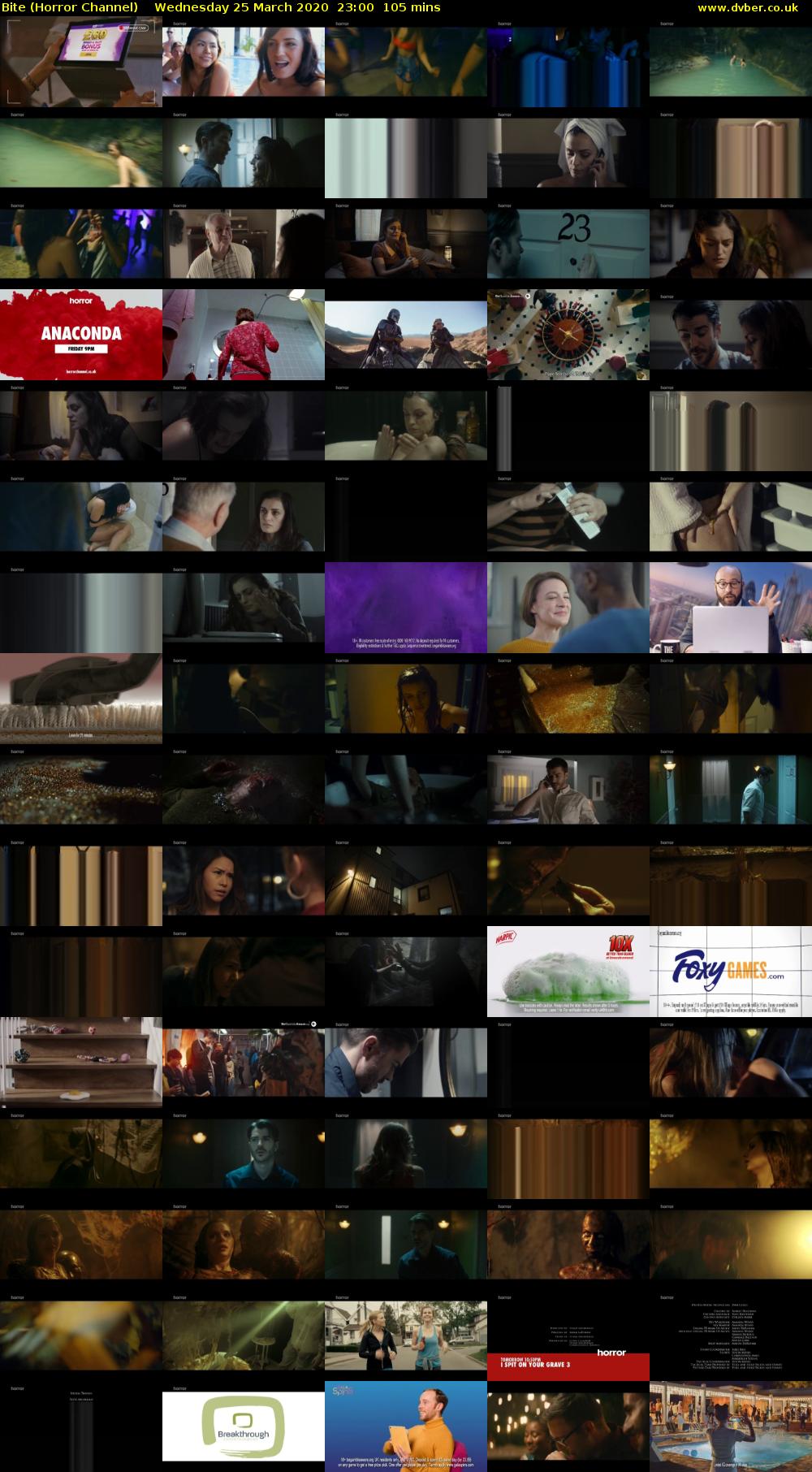 Bite (Horror Channel) Wednesday 25 March 2020 23:00 - 00:45