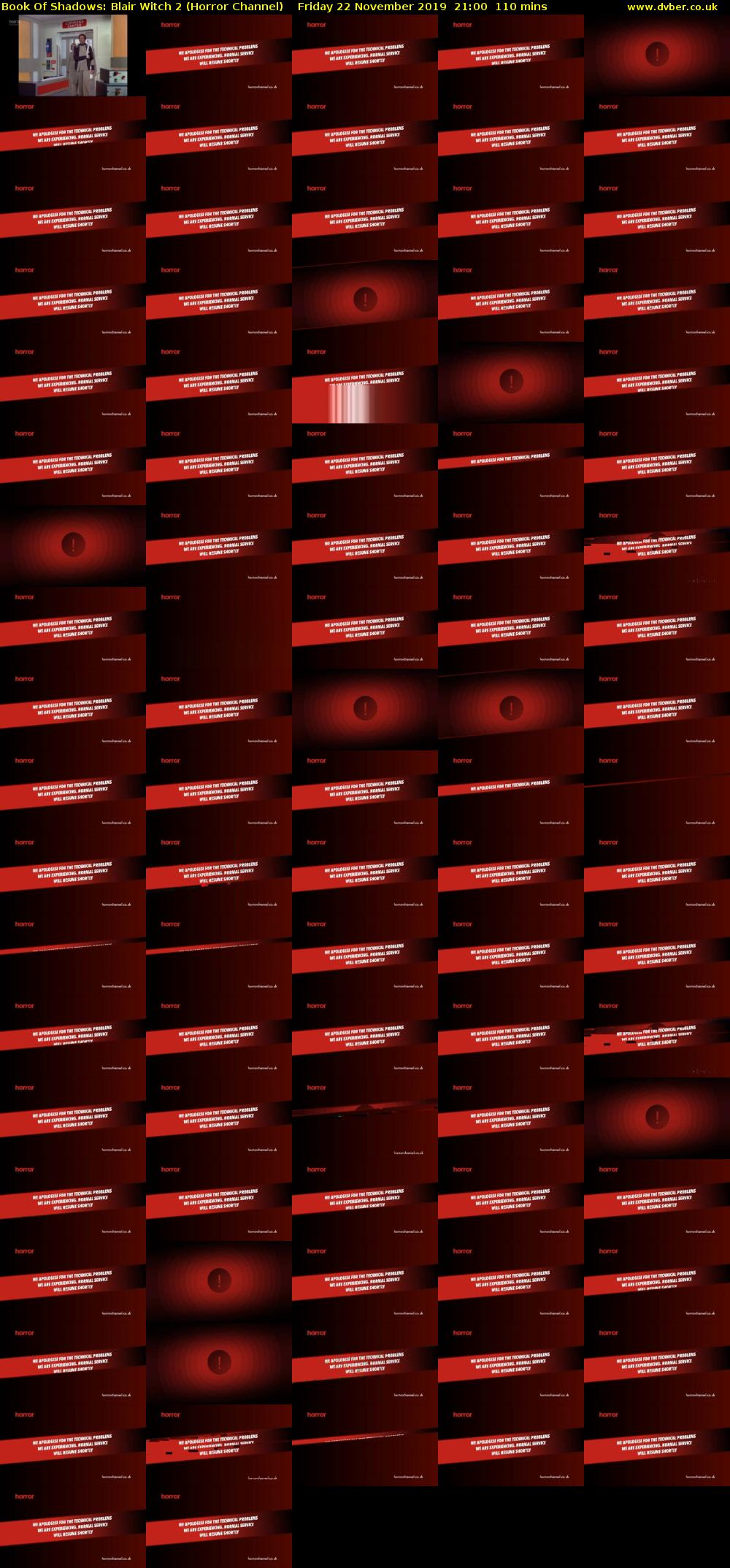 Book Of Shadows: Blair Witch 2 (Horror Channel) Friday 22 November 2019 21:00 - 22:50