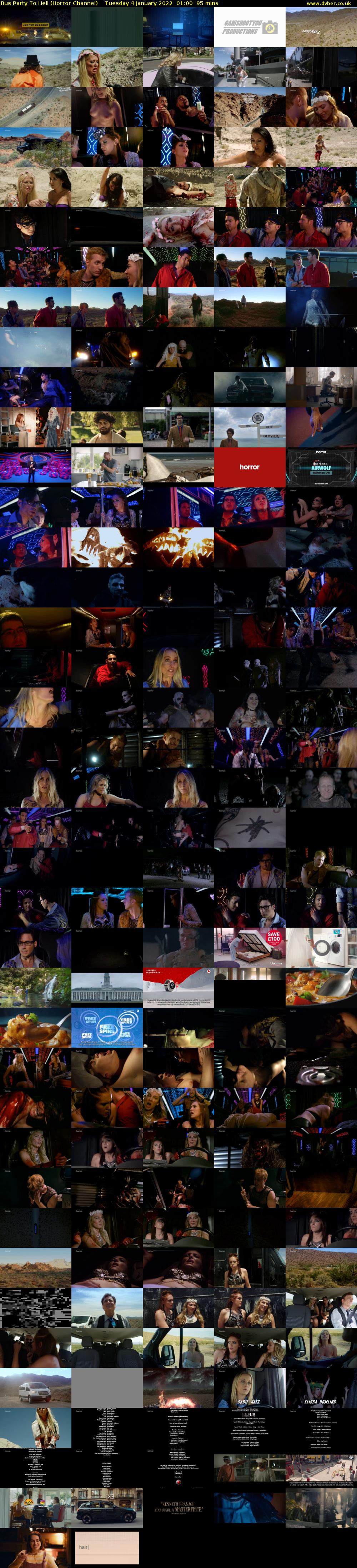 Bus Party To Hell (Horror Channel) Tuesday 4 January 2022 01:00 - 02:35