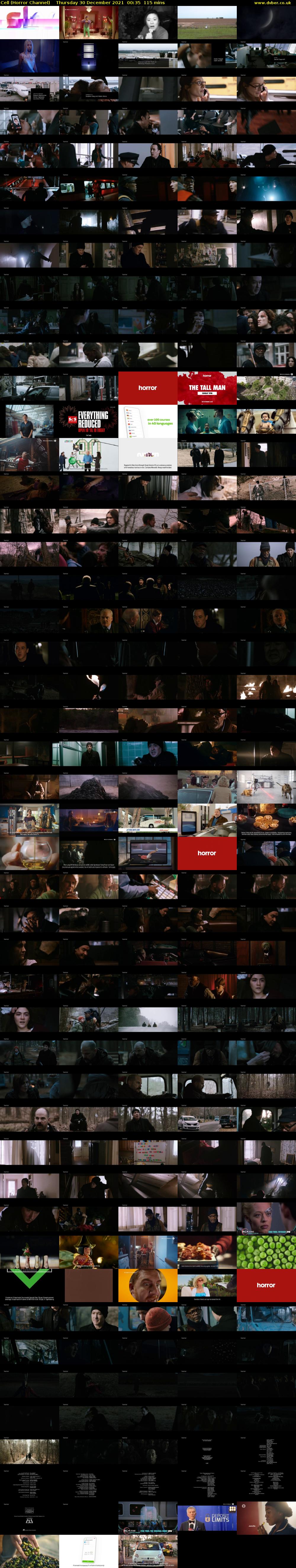 Cell (Horror Channel) Thursday 30 December 2021 00:35 - 02:30