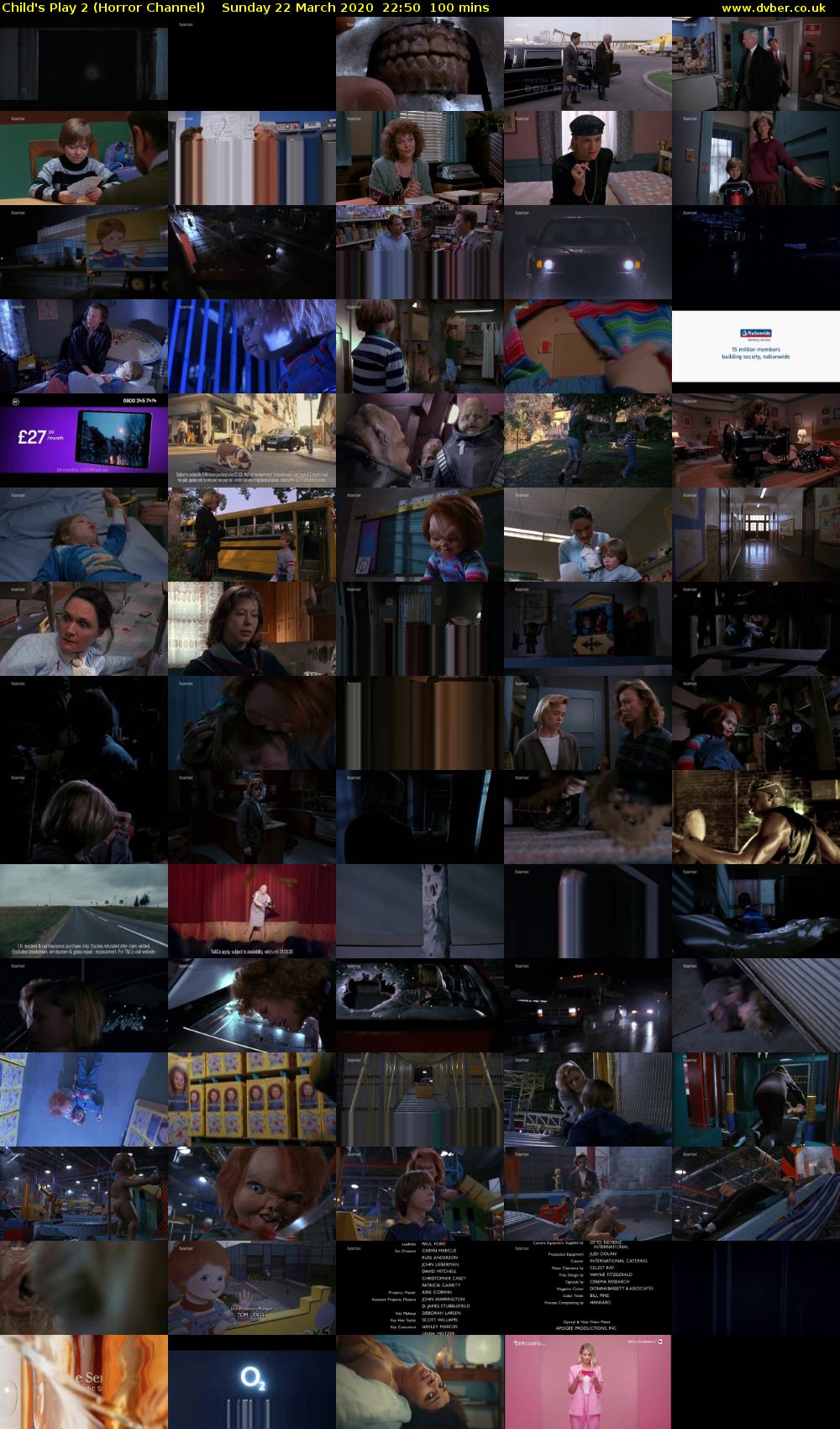 Child's Play 2 (Horror Channel) Sunday 22 March 2020 22:50 - 00:30