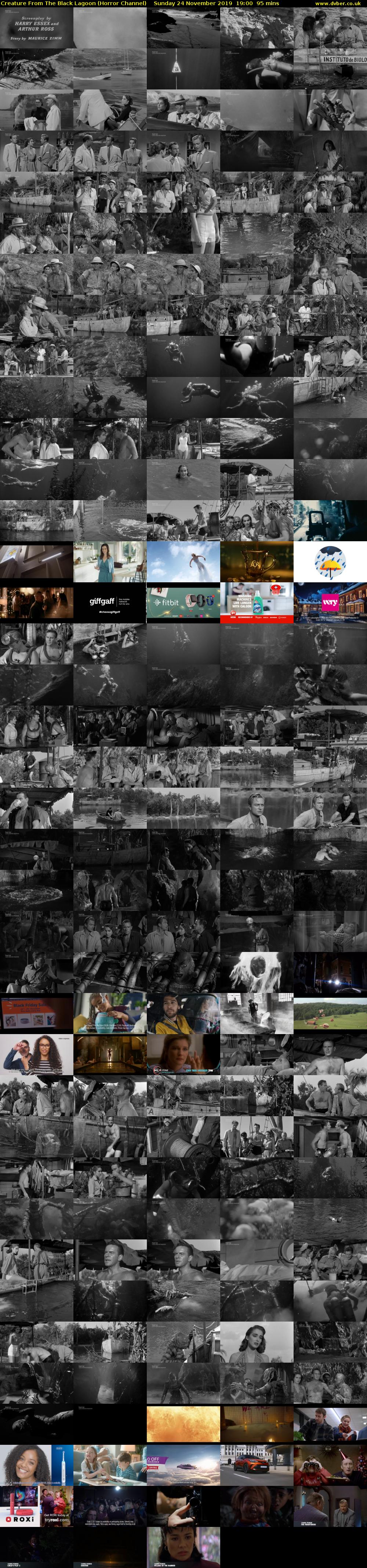 Creature From The Black Lagoon (Horror Channel) Sunday 24 November 2019 19:00 - 20:35