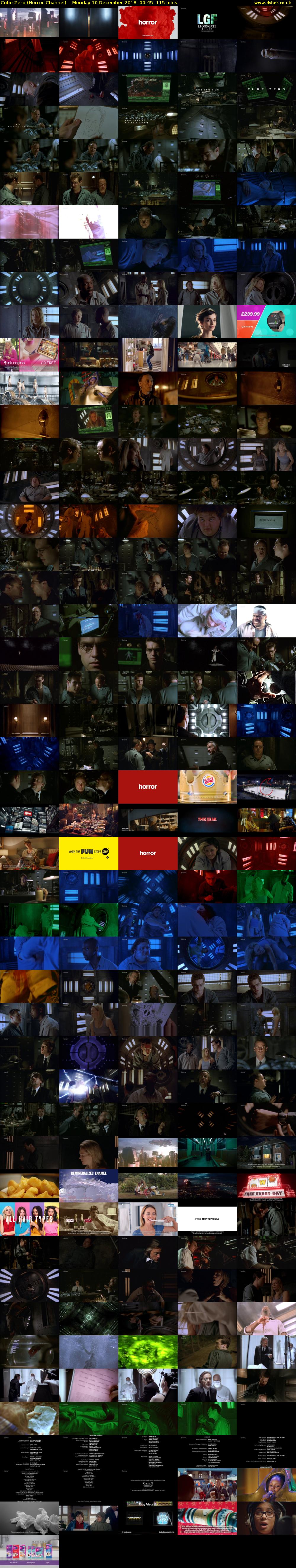 Cube Zero (Horror Channel) Monday 10 December 2018 00:45 - 02:40