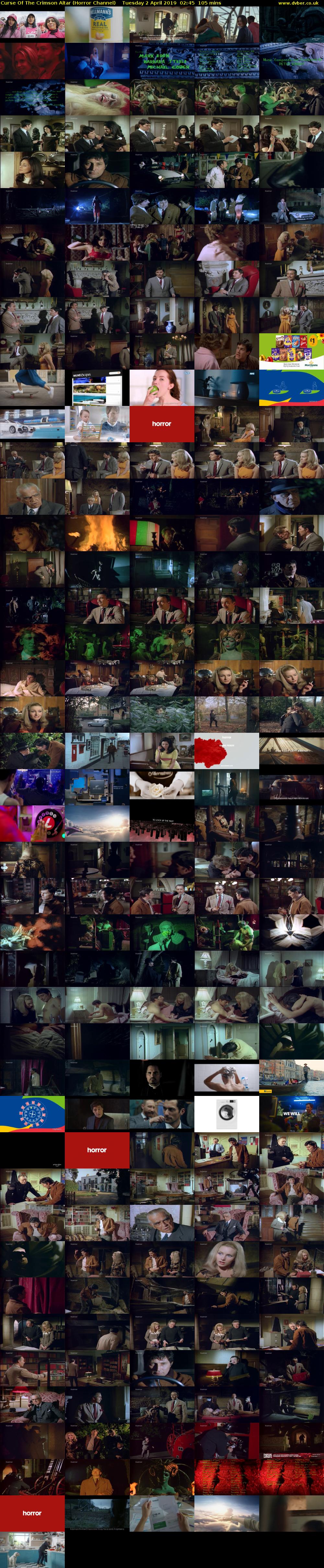 Curse Of The Crimson Altar (Horror Channel) Tuesday 2 April 2019 02:45 - 04:30