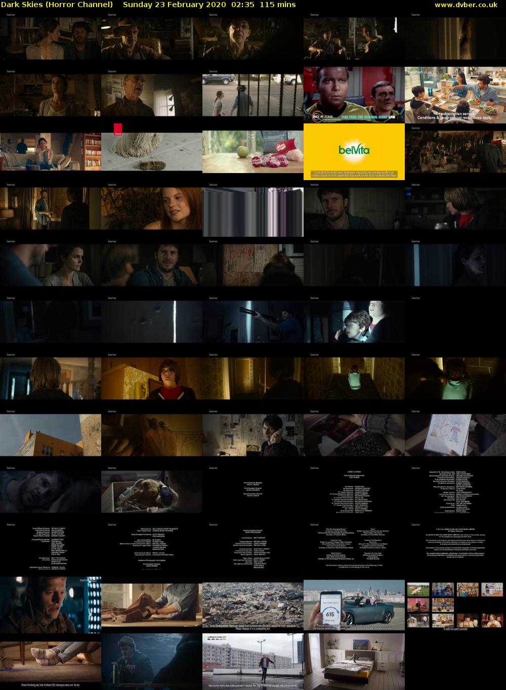 Dark Skies (Horror Channel) Sunday 23 February 2020 02:35 - 04:30
