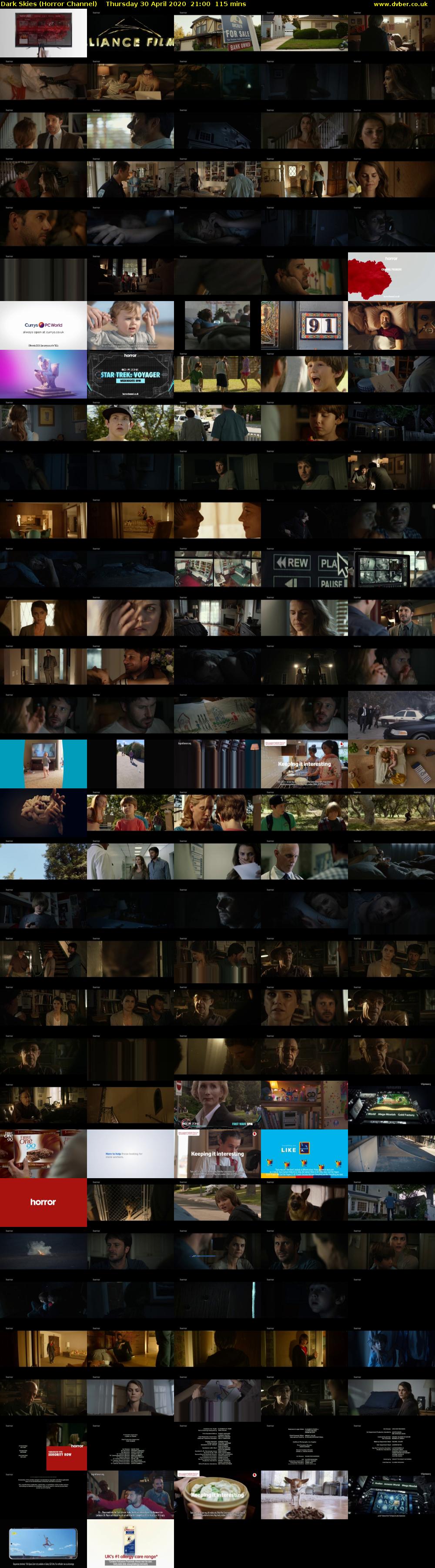 Dark Skies (Horror Channel) Thursday 30 April 2020 21:00 - 22:55