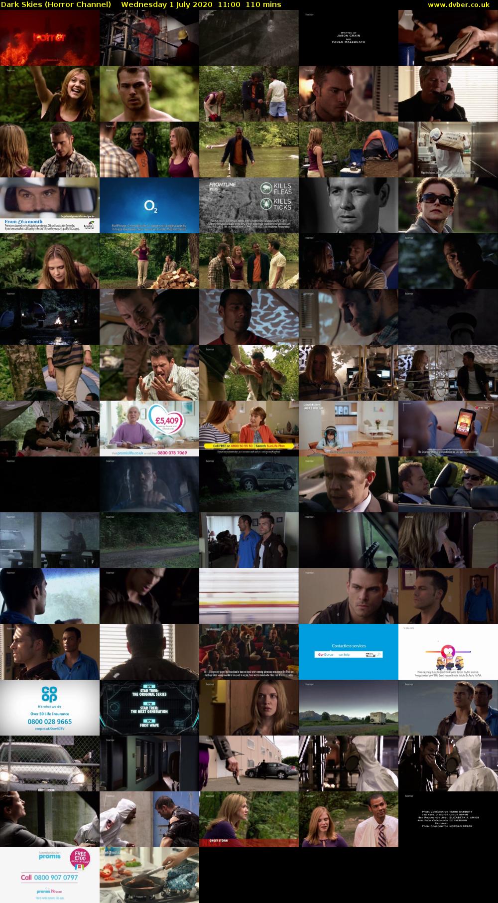 Dark Skies (Horror Channel) Wednesday 1 July 2020 11:00 - 12:50