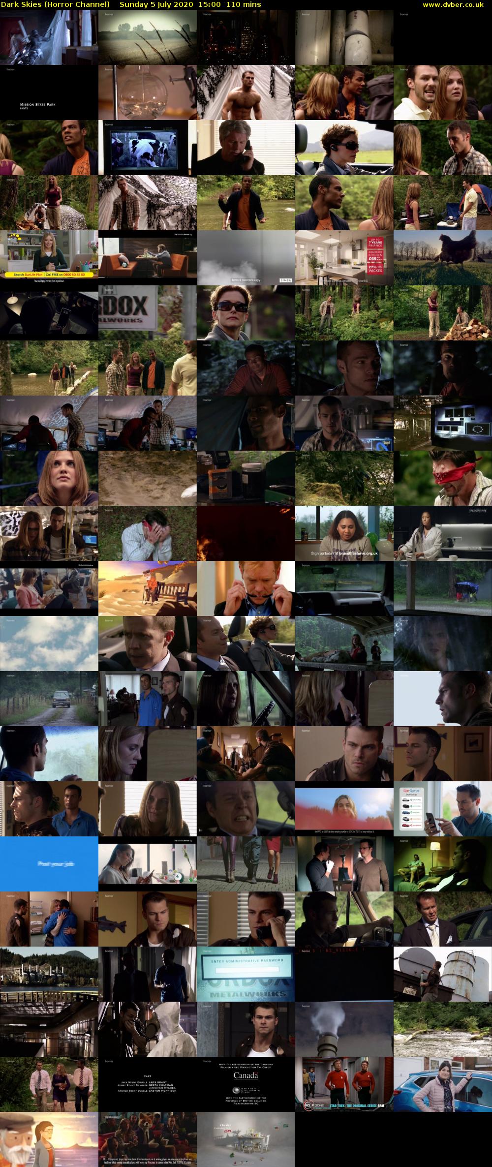 Dark Skies (Horror Channel) Sunday 5 July 2020 15:00 - 16:50