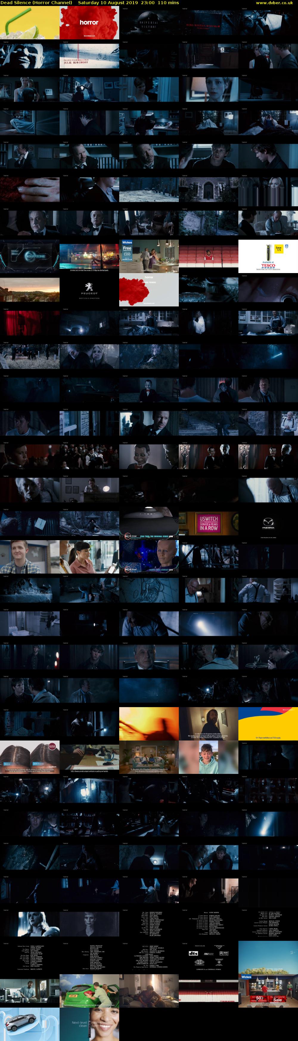 Dead Silence (Horror Channel) Saturday 10 August 2019 23:00 - 00:50