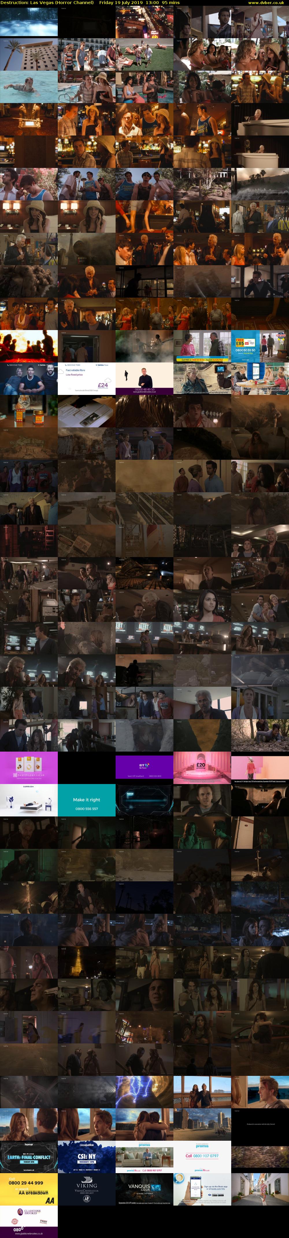 Destruction: Las Vegas (Horror Channel) Friday 19 July 2019 13:00 - 14:35
