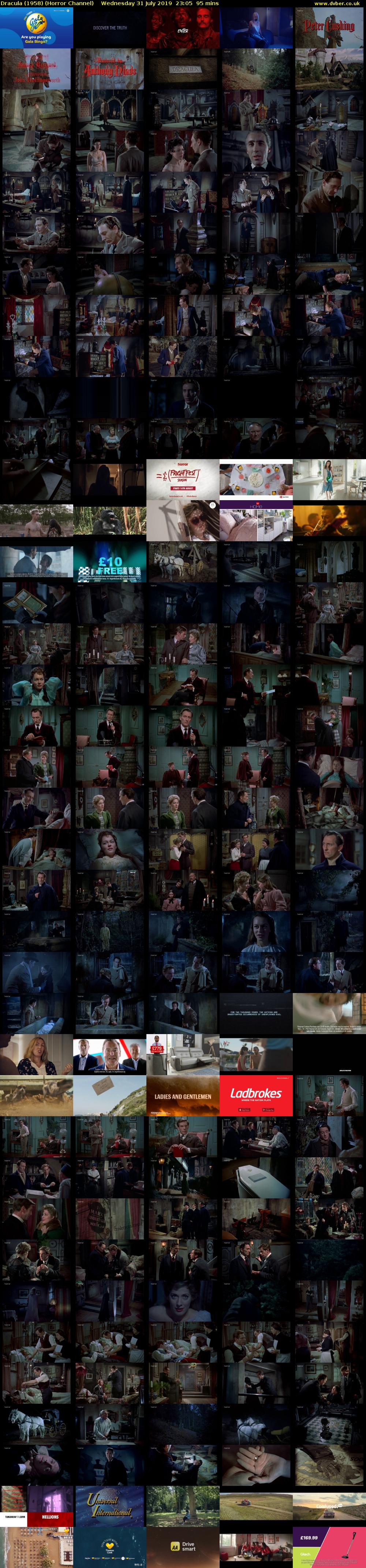 Dracula (1958) (Horror Channel) Wednesday 31 July 2019 23:05 - 00:40