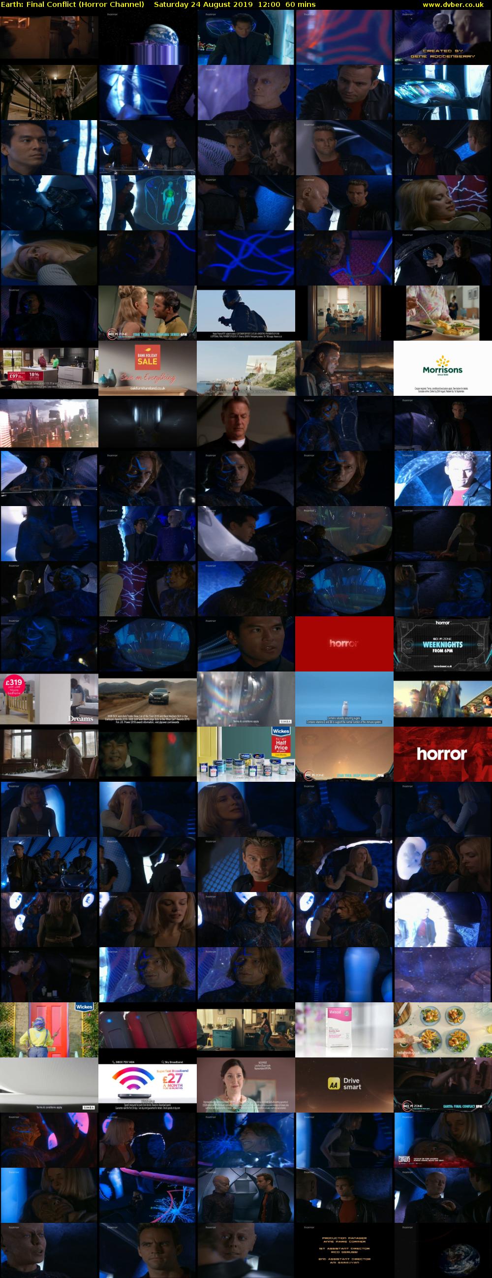 Earth: Final Conflict (Horror Channel) Saturday 24 August 2019 12:00 - 13:00