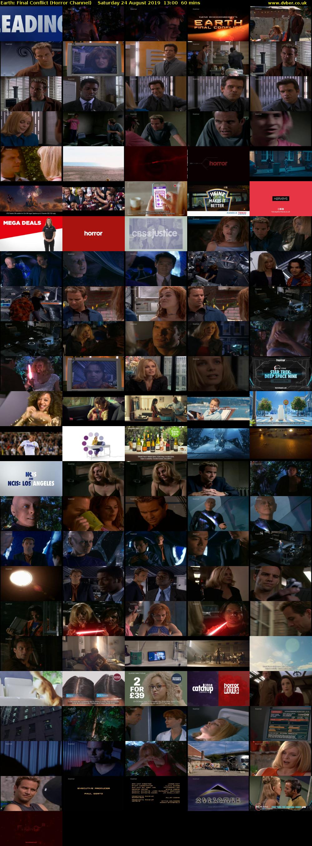 Earth: Final Conflict (Horror Channel) Saturday 24 August 2019 13:00 - 14:00