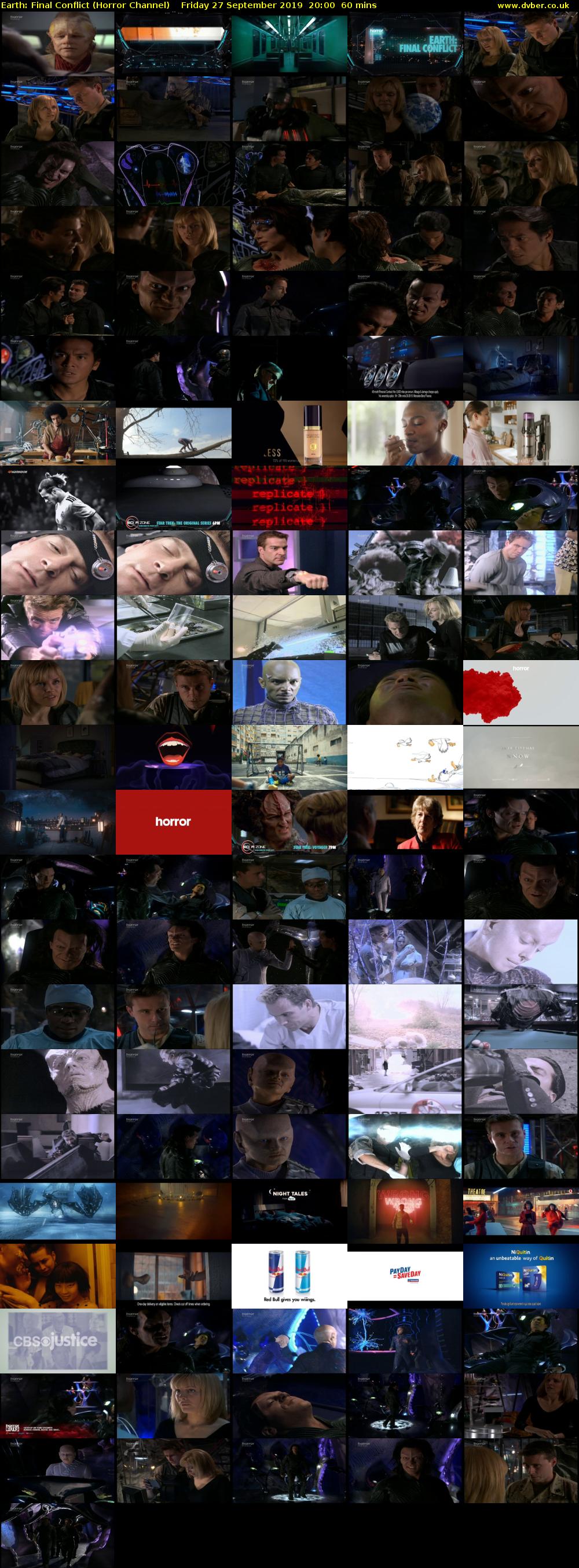Earth: Final Conflict (Horror Channel) Friday 27 September 2019 20:00 - 21:00