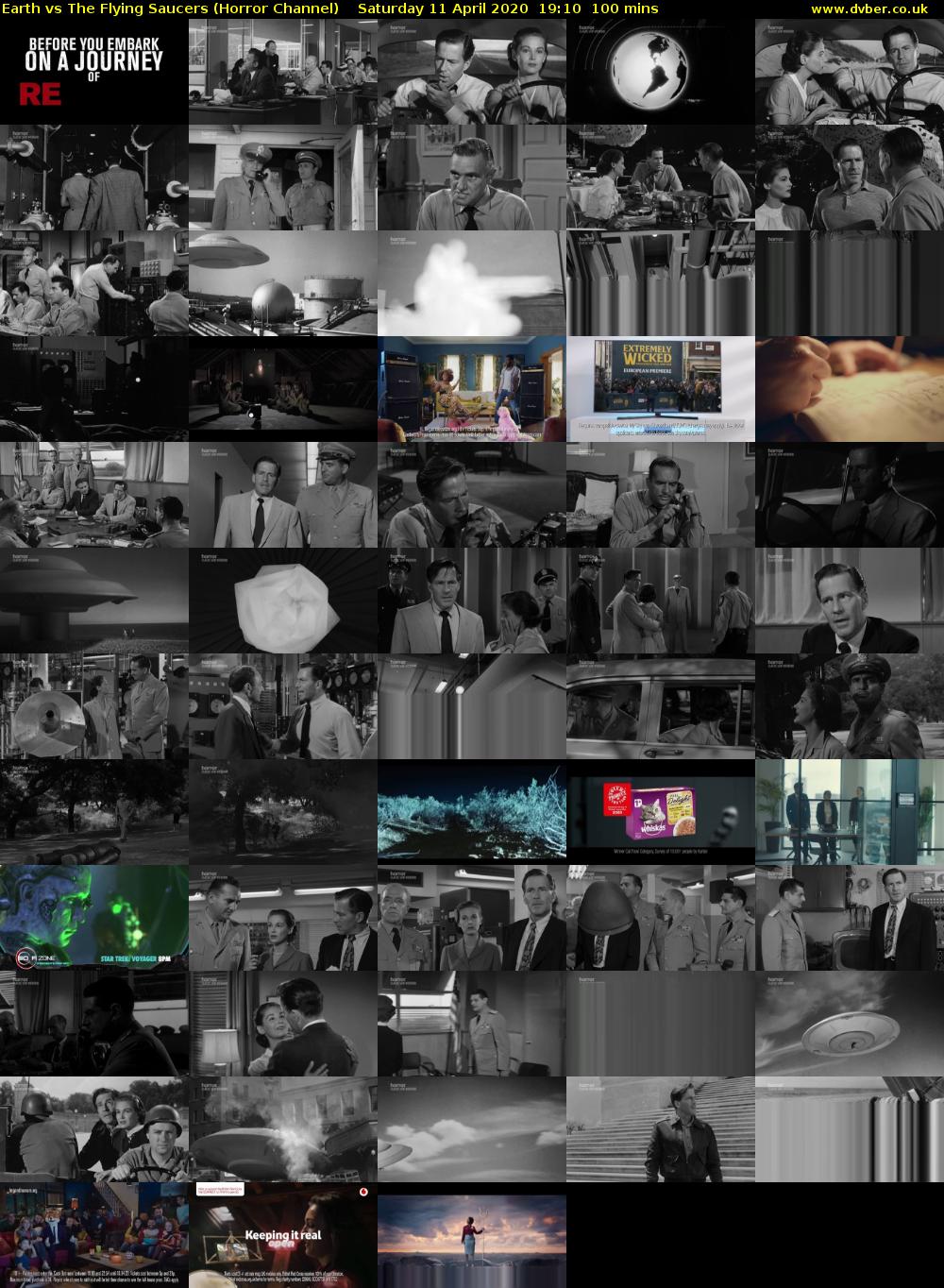 Earth vs The Flying Saucers (Horror Channel) Saturday 11 April 2020 19:10 - 20:50